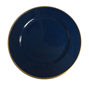 SOUSPLAT DE RESINA AZUL BORDA DOURADA