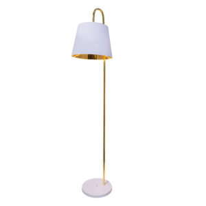ABAJUR ENGLAND CUPULA BEGE COM DOURADO