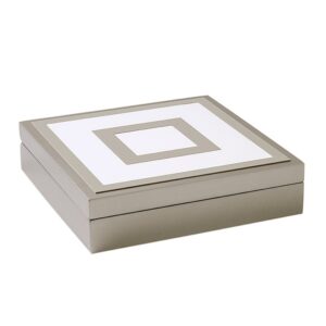 CAIXA QUADRADA CINZA G
