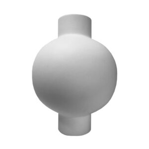 VASO BOJUDO EM CERÂMICA BRANCO P