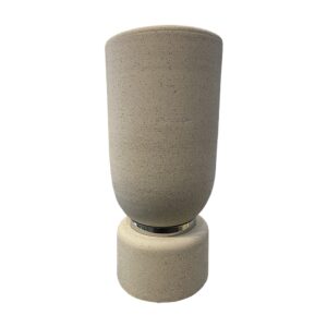 VASO CERÂMICA COM DETALHE EM AÇO G