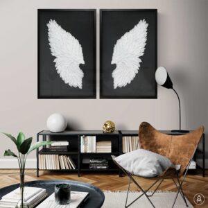 Alternative view of QUADRO DECOR. C/ ASA DIREITA BRANCA (100cm x 60cm)