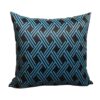 ALMOFADA AZUL E PRETO -  BKOUT 42X42 GEOMETRICA