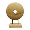 ESCULTURA MADEIRA RODA RUSTICA