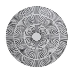 PRATO LISTRADO BRANCO 40CM