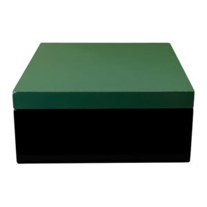 CAIXA PRETA COM TAMPA VERDE G