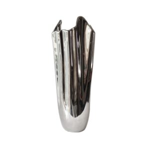 VASO DE CERAMICA PINTURA PRATA