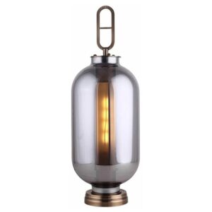 LANTERNA DE VIDRO ELÉTRICA BRONZE M