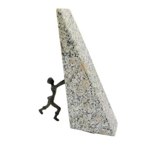 Alternative view of ESCULTURA EM FERRO PRETO E GRANITO - 24 cm