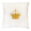 ALMOFADA LINHO COROA REAL DOURADA