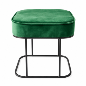 BANCO QUADRADO VERDE EM VELUDO / PUFF DECORATIVO MODERNO PARA CLOSET E SALA