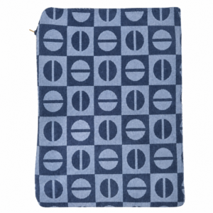 Capa de Almofada Decorativa Azul-Marinho com Estampa Geométrica