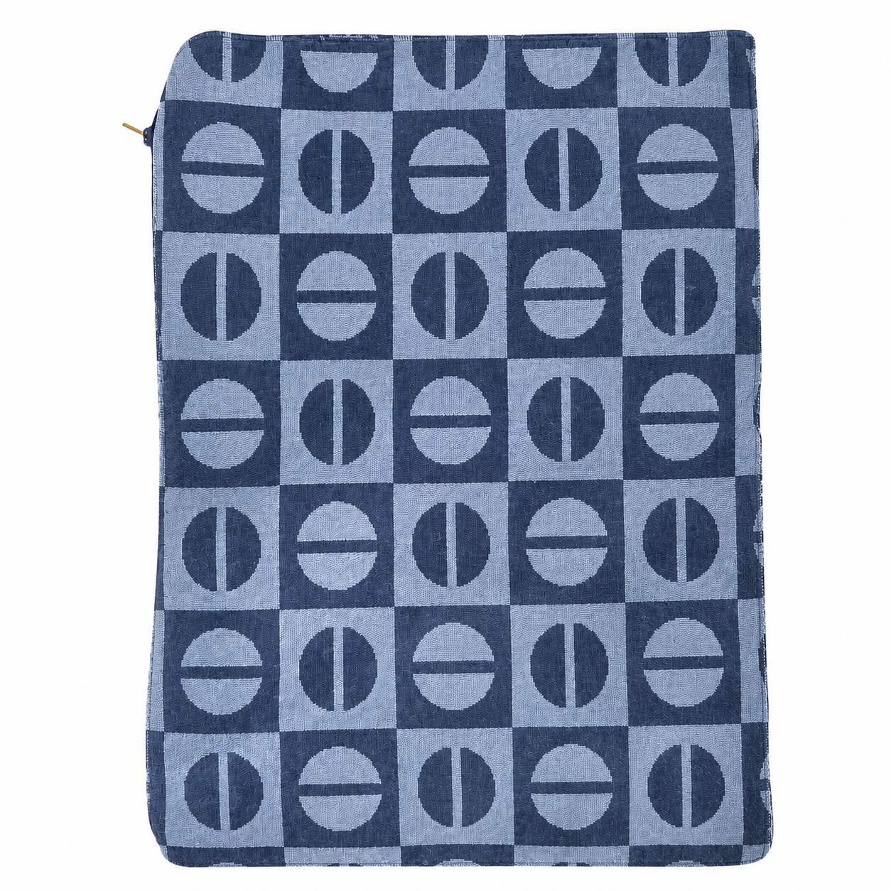 Capa de Almofada Decorativa Azul-Marinho com Estampa Geométrica