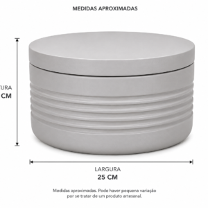 Alternative view of CAIXA REDONDA CINZA