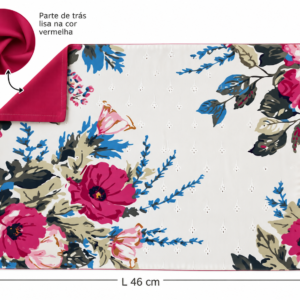 Alternative view of JOGO AMERICANO FLORES VERMELHAS