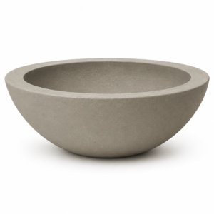 VASO BACIA CINZA M