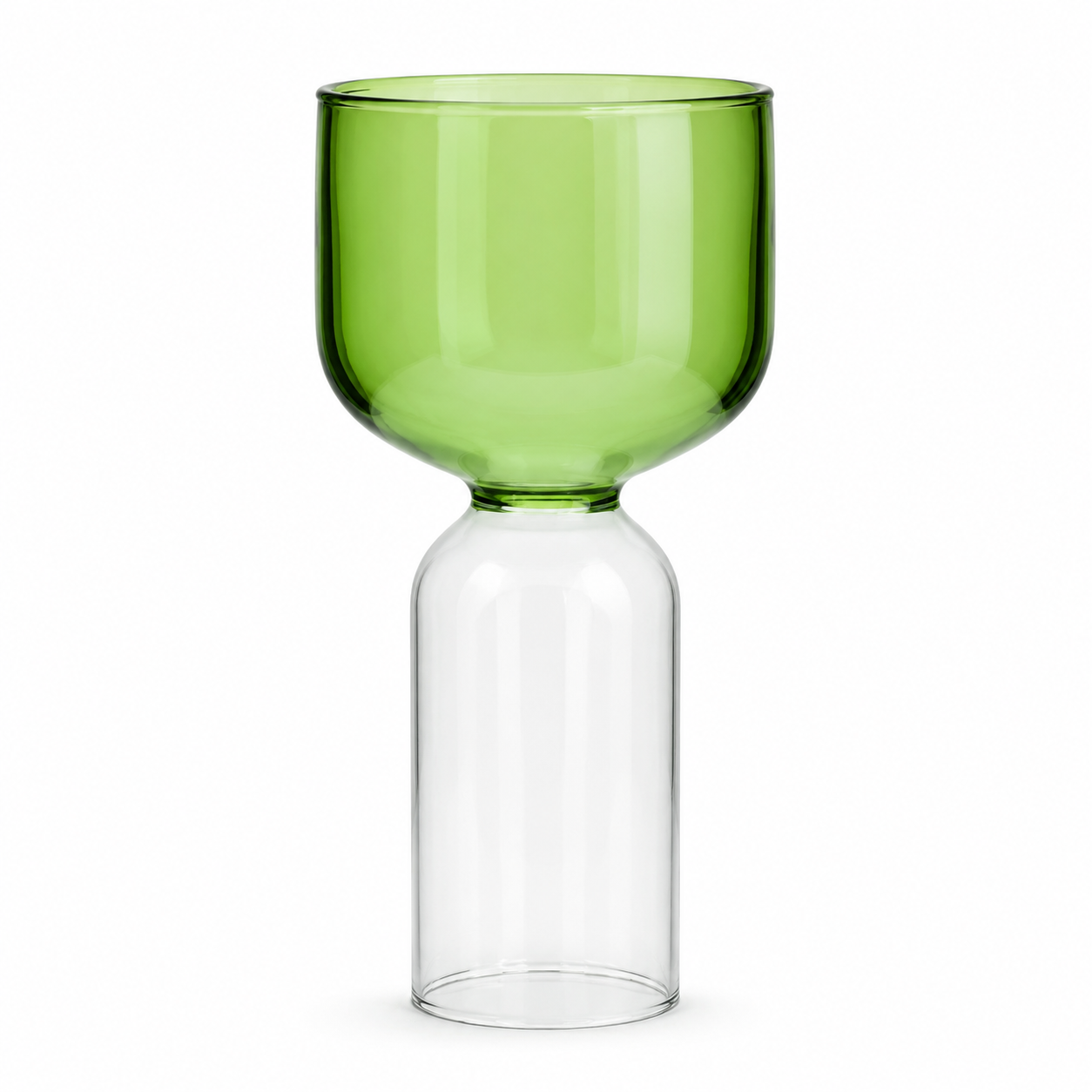 VASO VIDRO TUBE VERDE