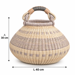 Alternative view of CESTA DECORATIVA  ÁFRICA COM ALÇA M