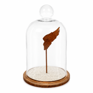 Redoma Decorativa Asa | Escultura Elegante para Decoração de Ambientes