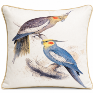 ALMOFADA AVES TROPICAIS 2 PÁSSAROS