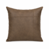 Almofada Couro cor Chocolate com Costura Aparente