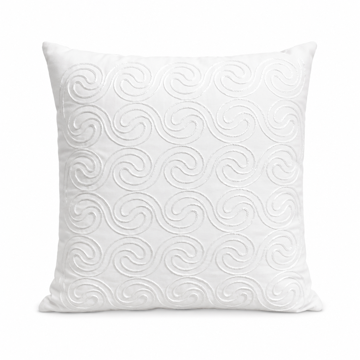 Almofada Decorativa em Linho Branco Bordado