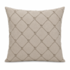 Almofada Decorativa Bege Natural Bordada