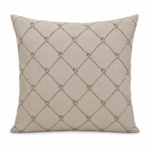 Almofada Decorativa Bege Natural Bordada