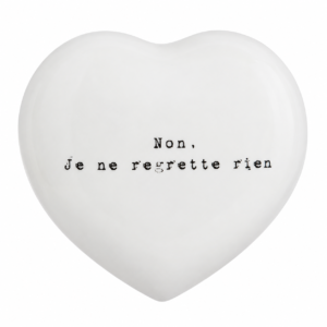 CORAÇÃO DECORATIVO - NON, JE NE REGRETTE RIEN