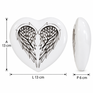 Alternative view of CORAÇÃO DECORATIVO PORCELANA ASAS