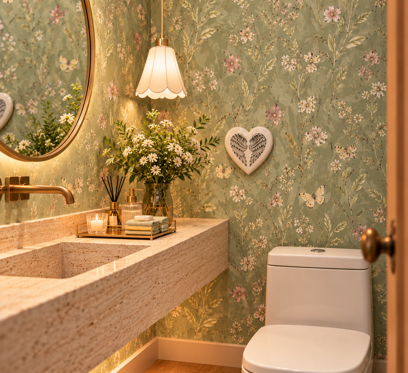 CORAÇÃO DECORATIVO PORCELANA ASAS - Imagem 3