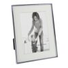 PORTA RETRATO EM VIDRO E METAL PRATEADO 16CM X 1,5CM X 21CM