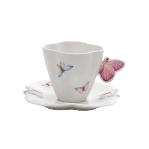XÍCARA BORBOLETAS EM PORCELANA ( cx c/6 )