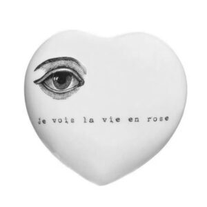 Coração G em porcelana - Je vois