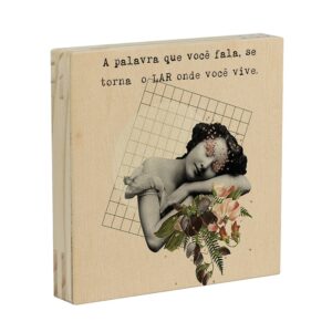 Quadro de madeira a palavra