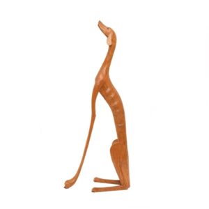 Escultura Cachorro de Madeira