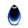 VASO VIDRO GOTA BICOLOR PRETA COM AZUL MARINHO