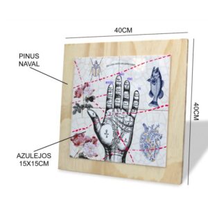 Alternative view of QUADRO AZULEJO MÃO