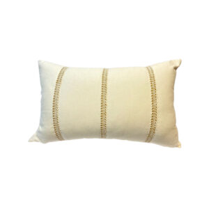 ALMOFADA SARJA CRU 35X58 C/APLIQ RAMI RENDADO