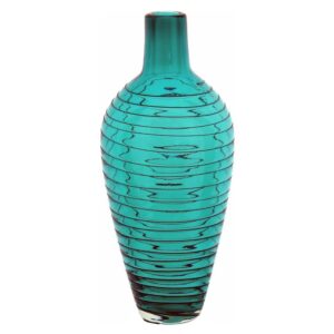 GARRAFA VIDRO VERDE SWIRL M
