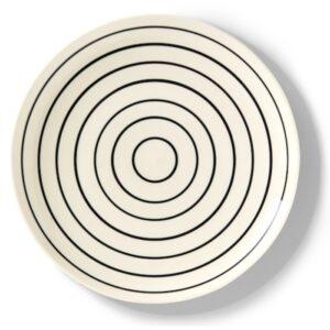 PRATO DE LANCHE PRETO E BRANCO