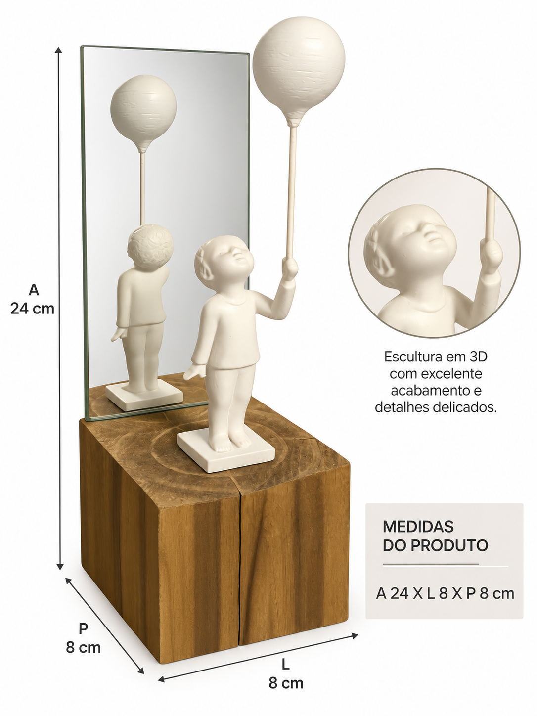 ESCULTURA MENINO BALÃO - Imagem 2