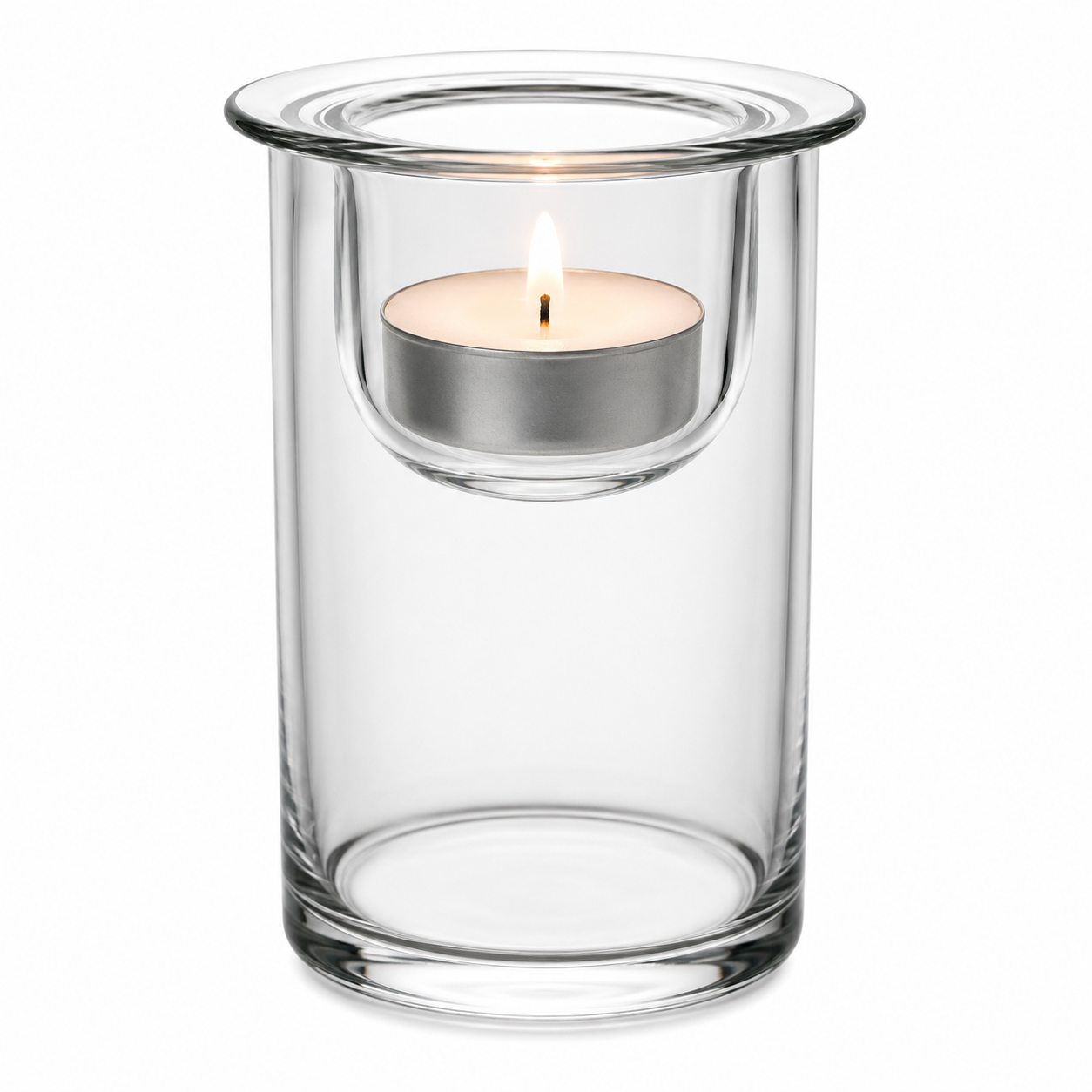 Castiçal Eco Crystal Transparente P