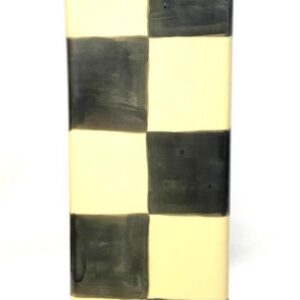Vaso quadrado 35cm Lili - PRETO E BRANCO
