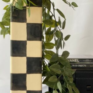 Alternative view of Vaso quadrado 35cm Lili - PRETO E BRANCO