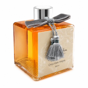 Aromatizador de Ambientes Orquídea Negra 350ml – Difusor de Varetas Cubo M Victoria Perfume