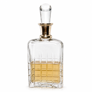 GARRAFA VIDRO COM DETALHE PRATA