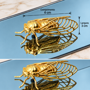 Alternative view of Espelho Oval Decorativo Cigarra com Moldura Preta Moderna