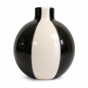 Vaso Bolinha Preto e Branco