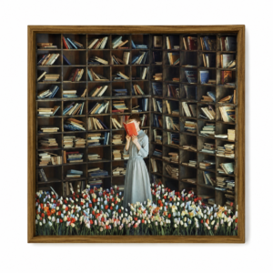 QUADRO MENINA LEITURA